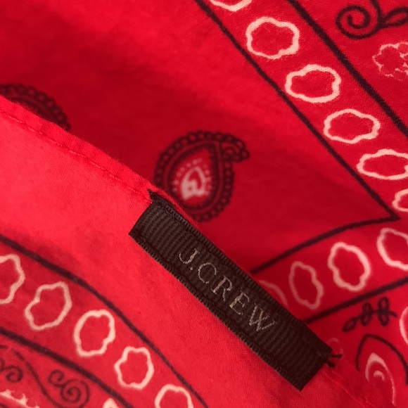 J. Crew Red Paisley Bandana Scarf - Picture 3 of 3